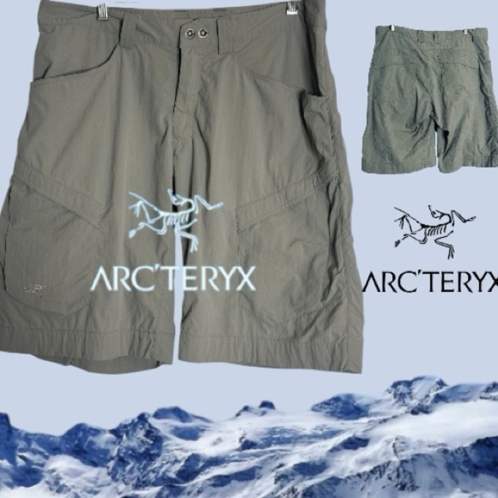 ARCTERYX MENS RAMPART LONG SZ 36 INSEAM 12 CARGO SHORTS.LIKE NEW CONDITION TAN - Picture 9 of 15